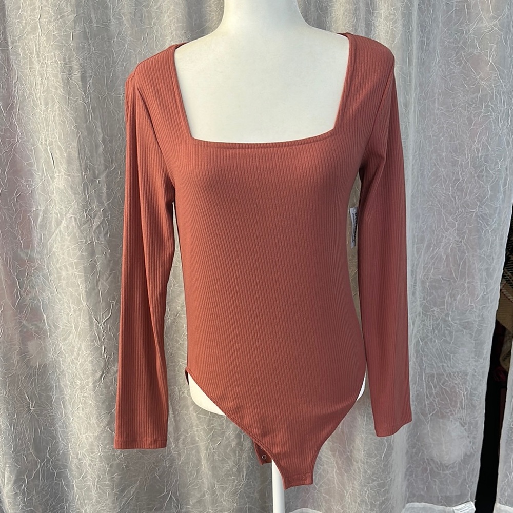 Women's Rust Long Sleeve Bodysuit